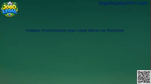 Códigos Promocionais Jogo Legal Ativos no Momento